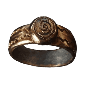 Ring mit Bronzekopf