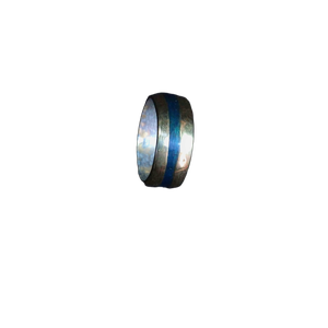 Ring mit Türkislinie